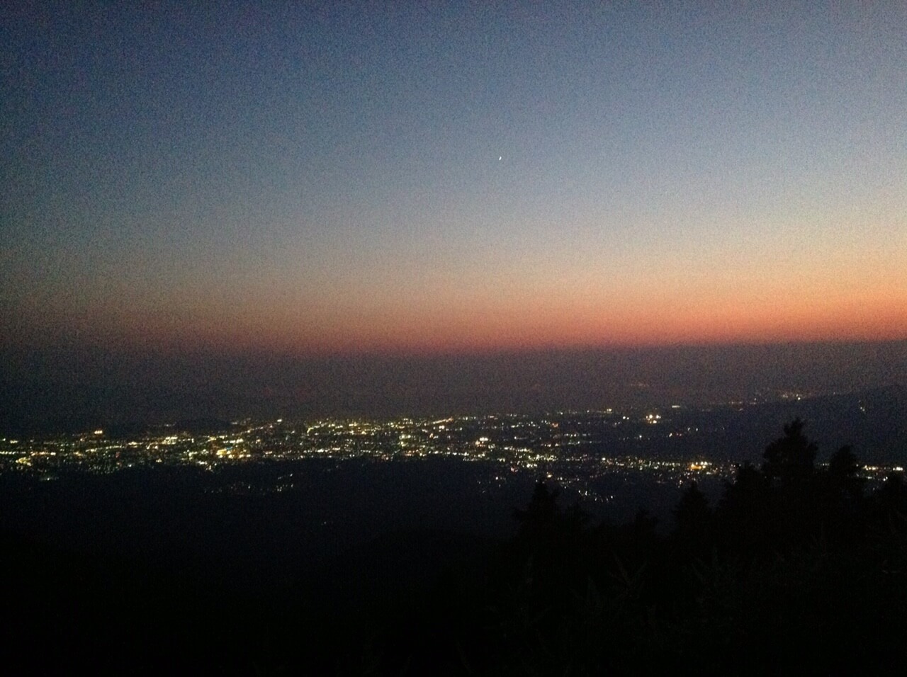 芦ノ湖スカイライン三国峠からの夜景