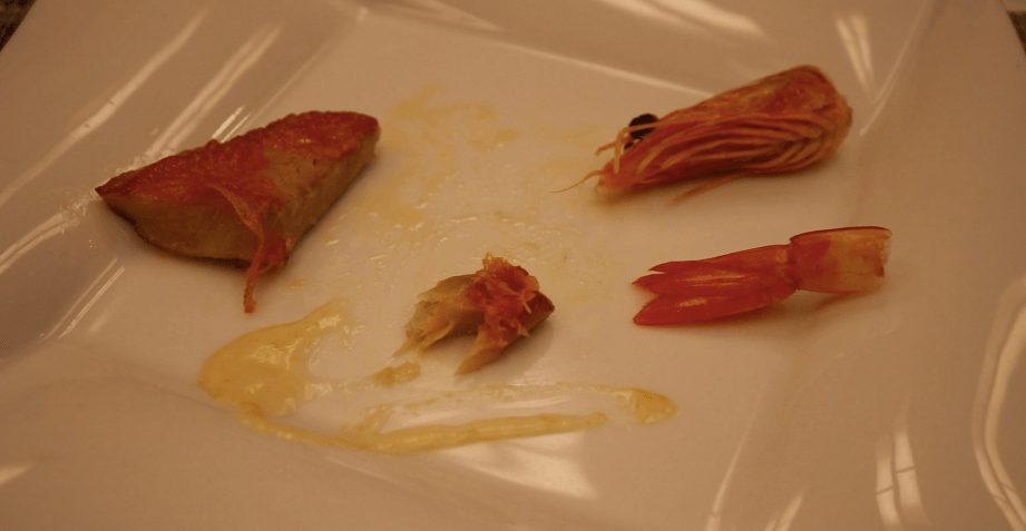 浜の湯の夕食の料理：金目鯛のポワレ