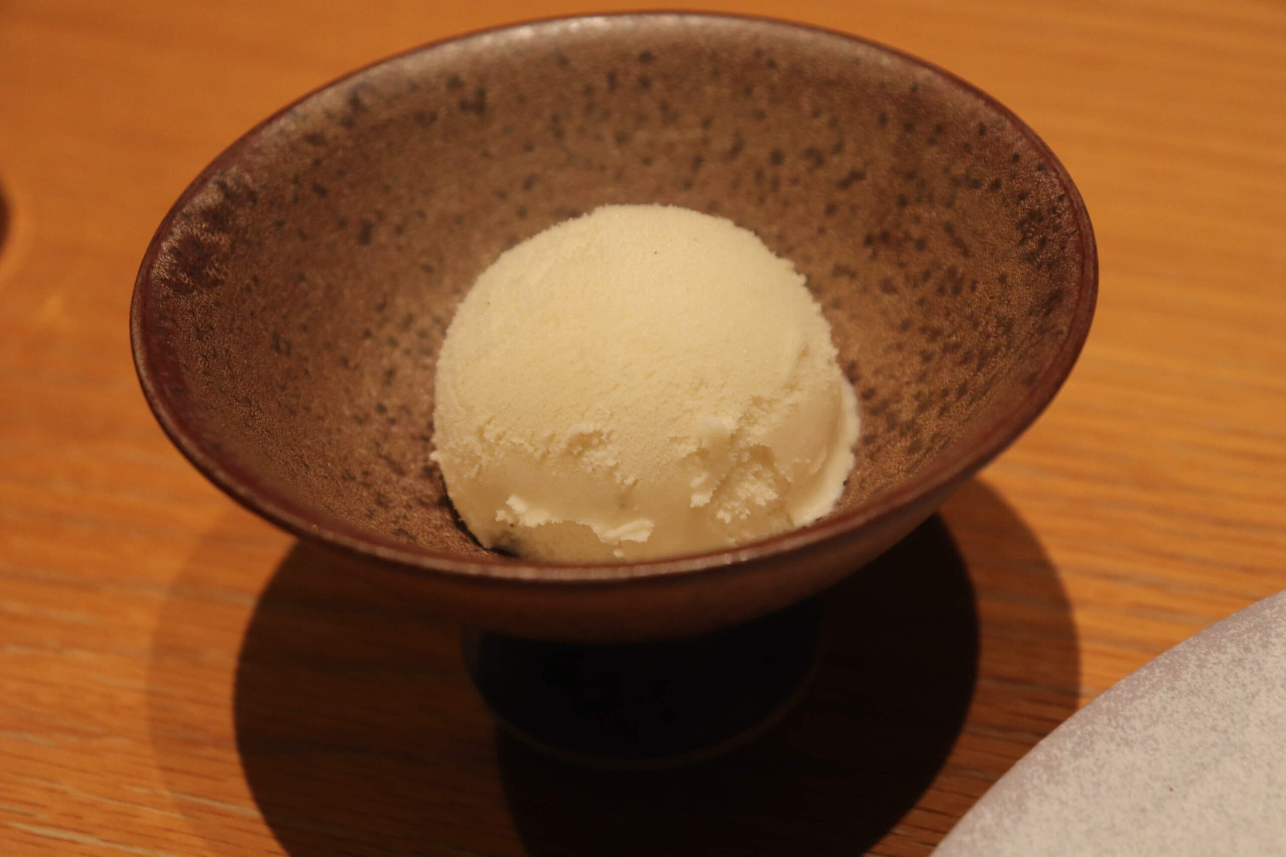 箱根強羅白檀の夕食の冷菓のジャスミンティーソルベ