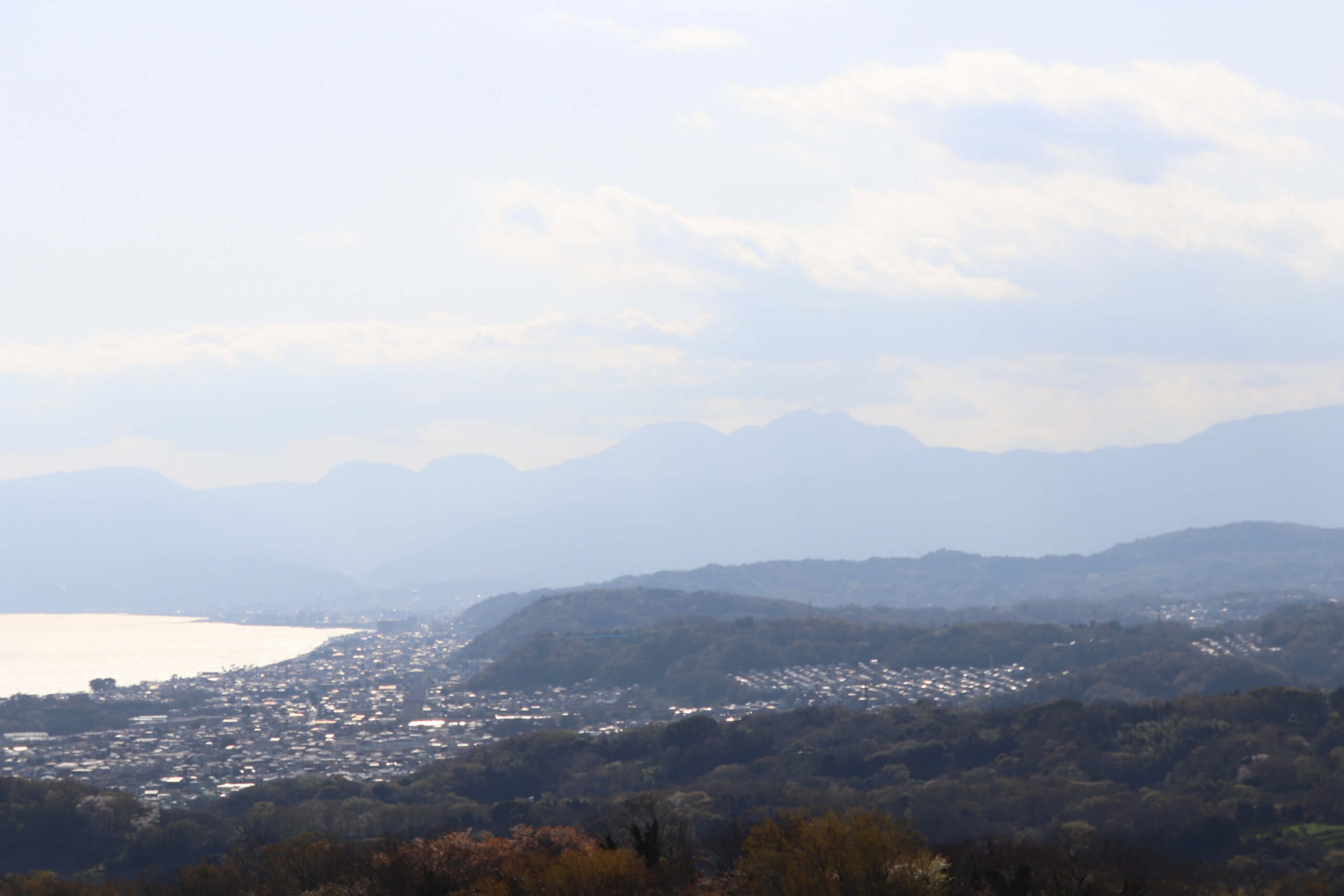 湘南平の眺め箱根連山