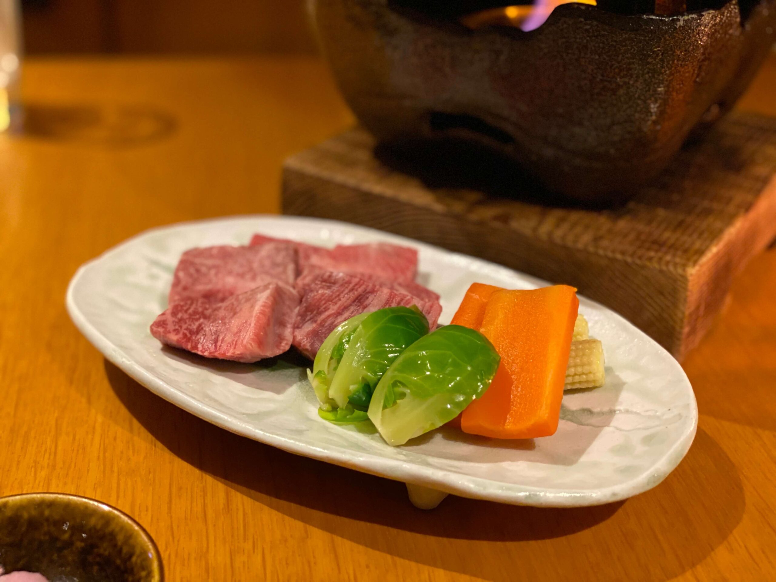 箱根の高級旅館：金の竹塔ノ沢の夕食のステーキ(慶太ブログ)