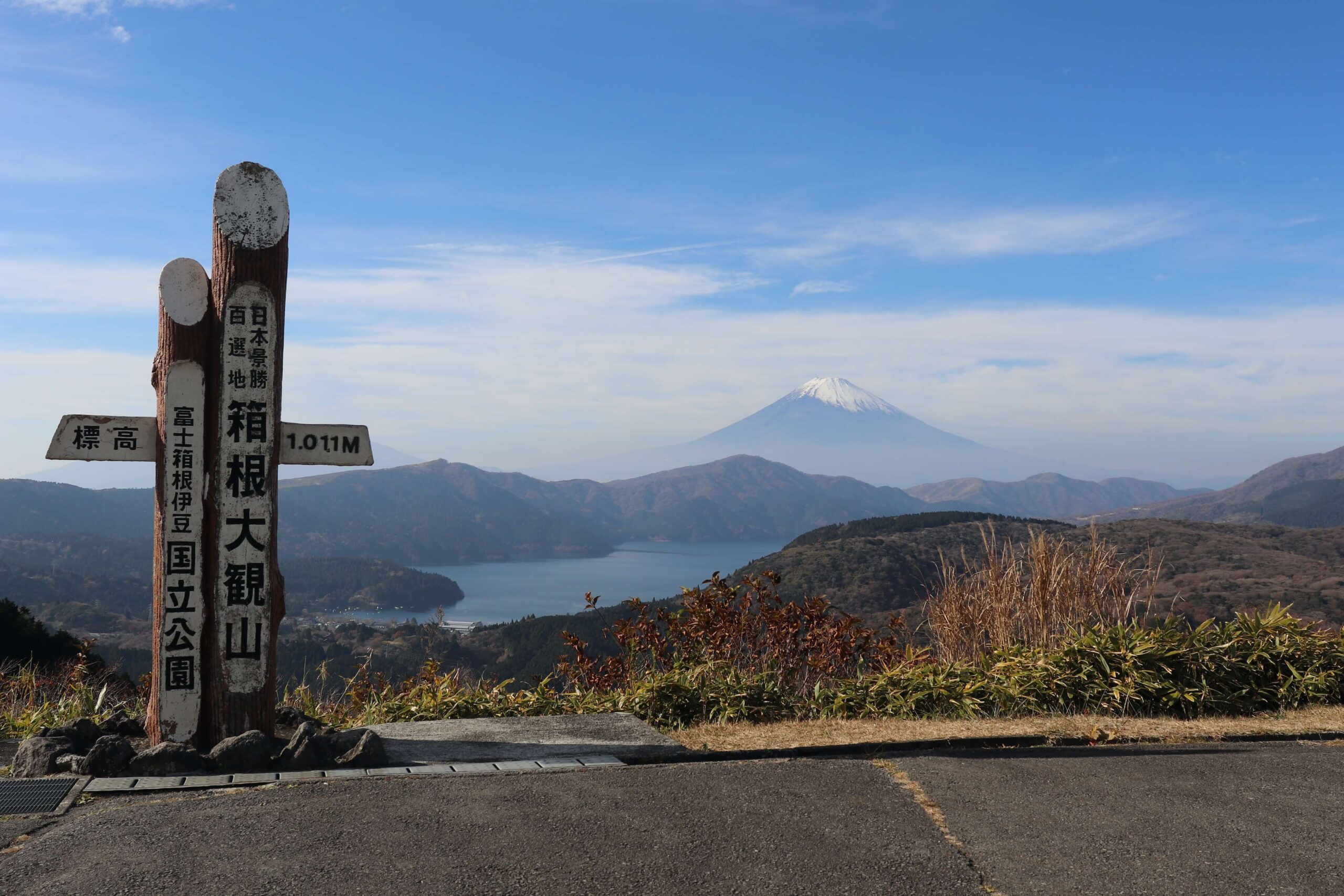 箱根ターンパイク大観山と富士山