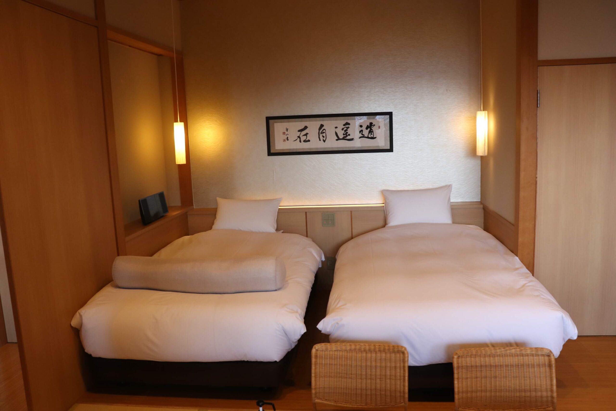 箱根強羅白檀の遥のベッド