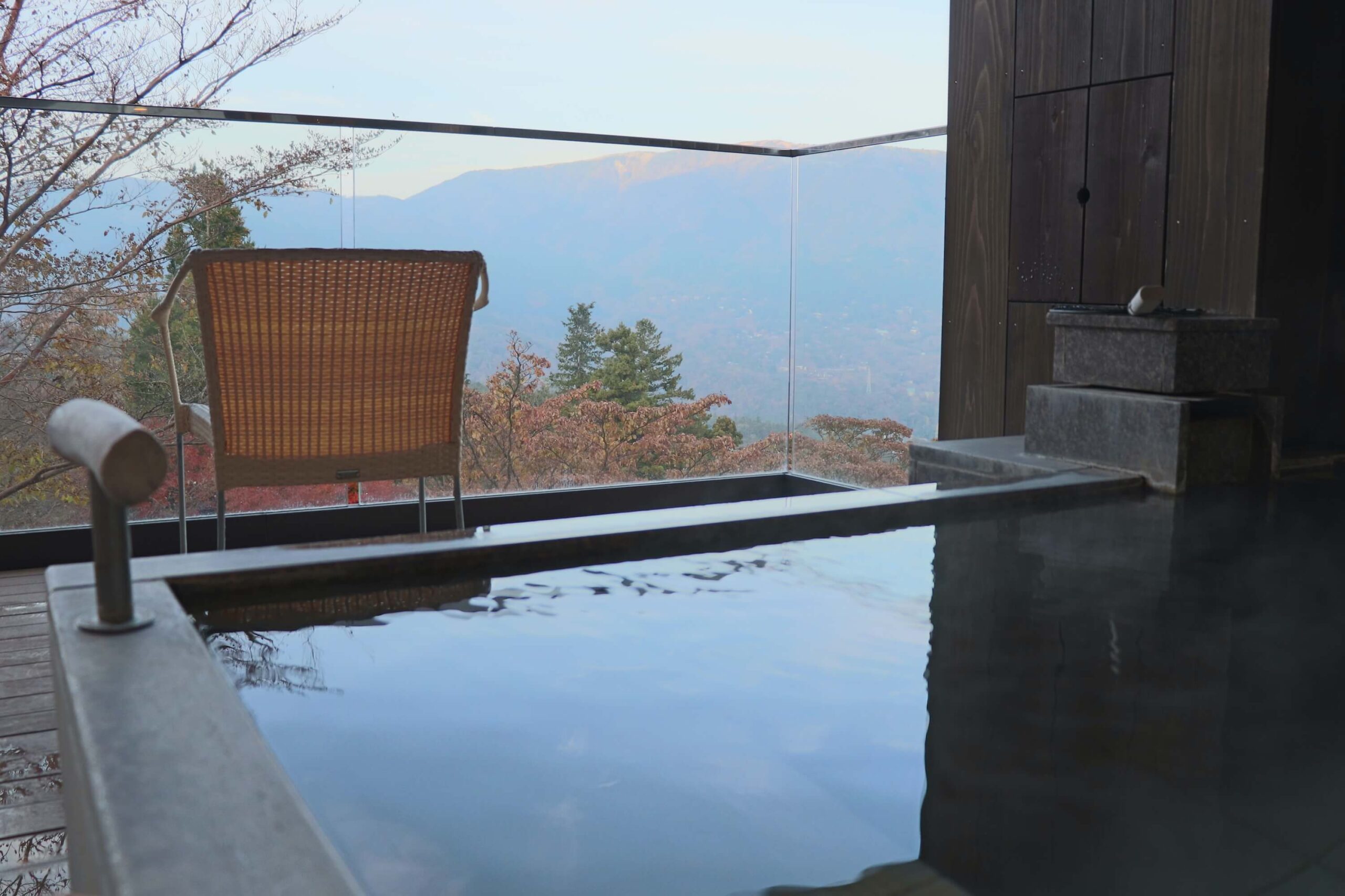 箱根強羅白檀の遥の露天風呂からの眺め